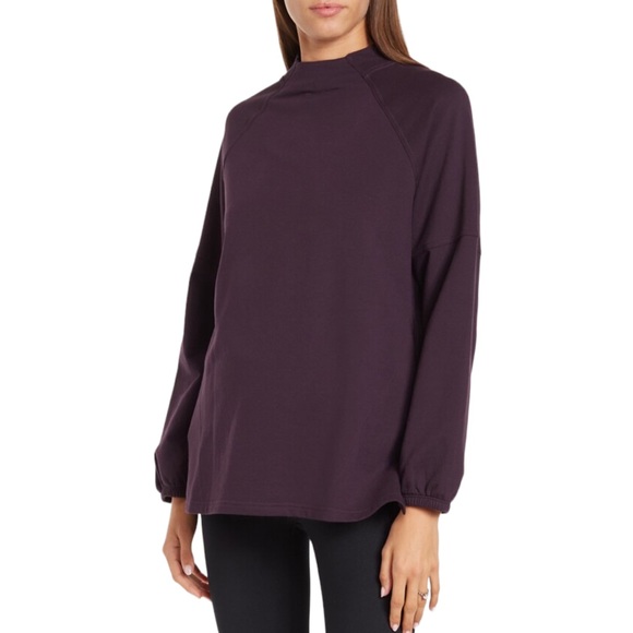 Zella Tops - Z by Zella Elevate Maternity Sweatshirt Eggplant  M NWT